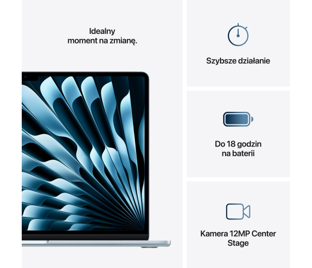 APPLE MacBook Air 15'' M4 10/10/24GB/512GB SSD - Sky Blue - 1322284 - zdjęcie 10